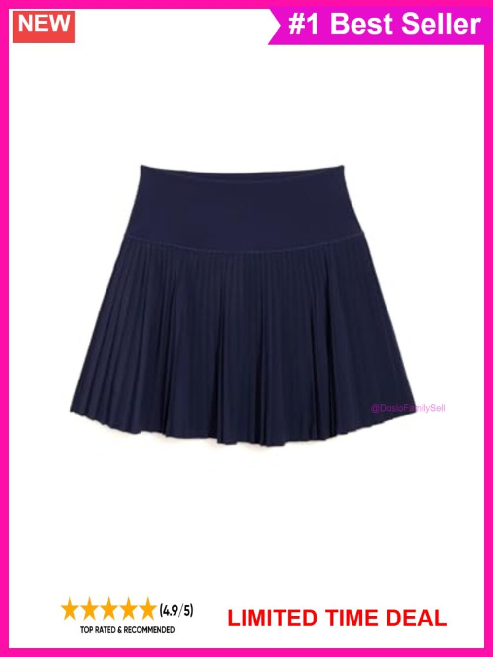 Pleated Performance Skort Athletic Golf Skort Mid Rise
